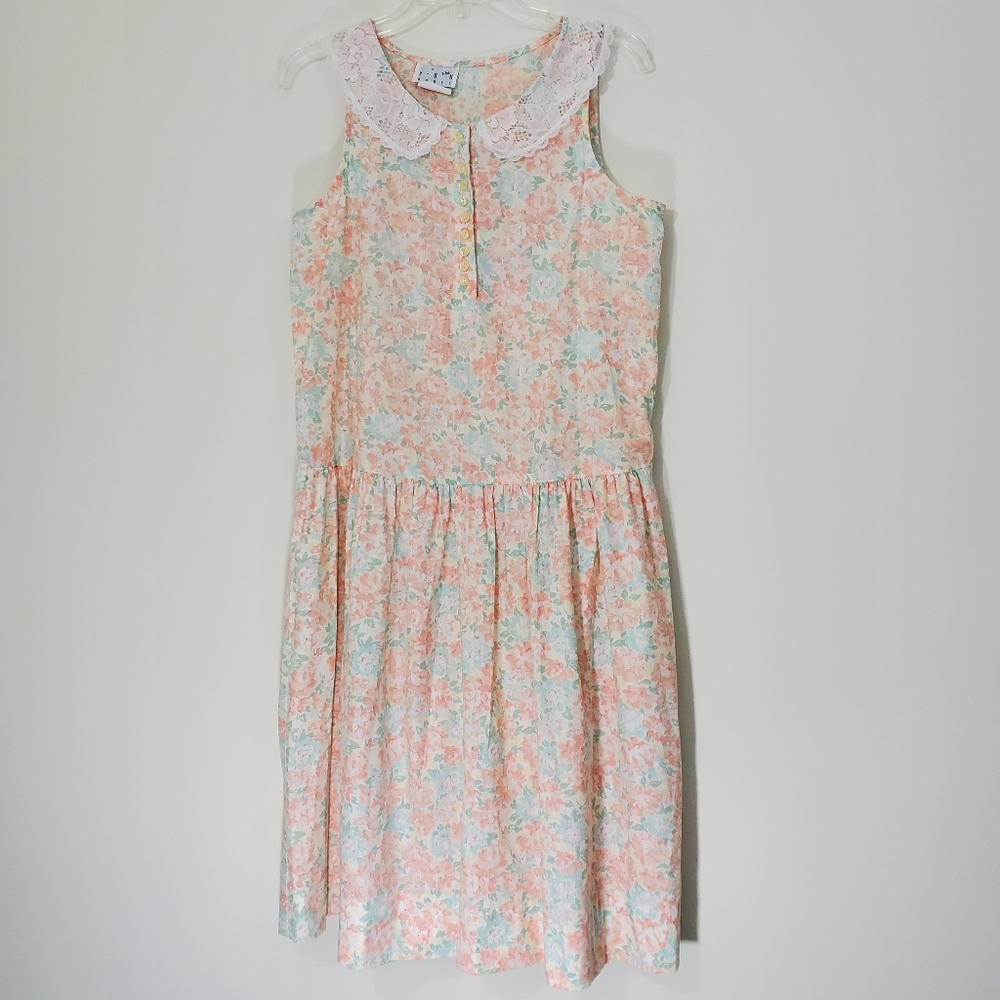 You too Babes Floral Peach Dress, Size 13